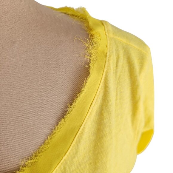 Free People Movement NWT Run In The Sun Twist Front T-Shirt Yellow Sz L - Picture 4 of 7